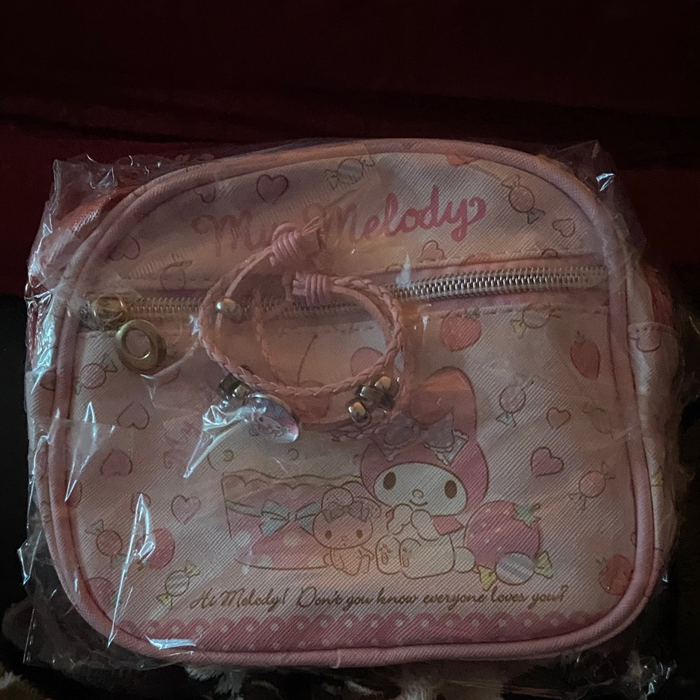 Hello Kitty My Melody Pink Kids Accessory Bag - Picture 10 of 11